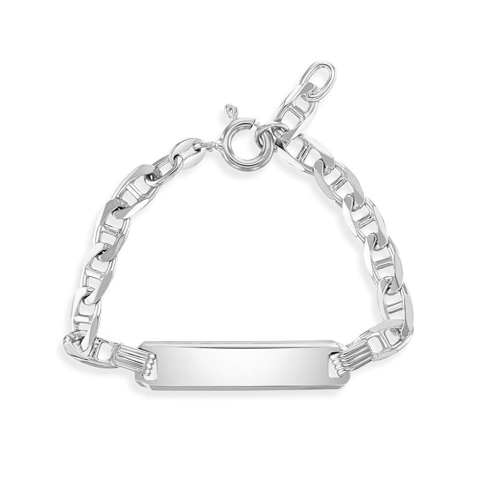 Amazon.com: 925 Sterling Silver Tag ID Identification Anchor